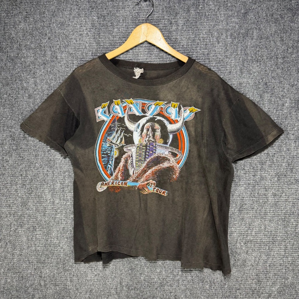 Vintage 1979 Kansas American Tour T Shirt Faded Distressed Rock Band 70s XL